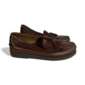 Bass Henry Loafers Kiltie Tassel Brown Leather Loafers Dress Shoe  11.5 M Preppy